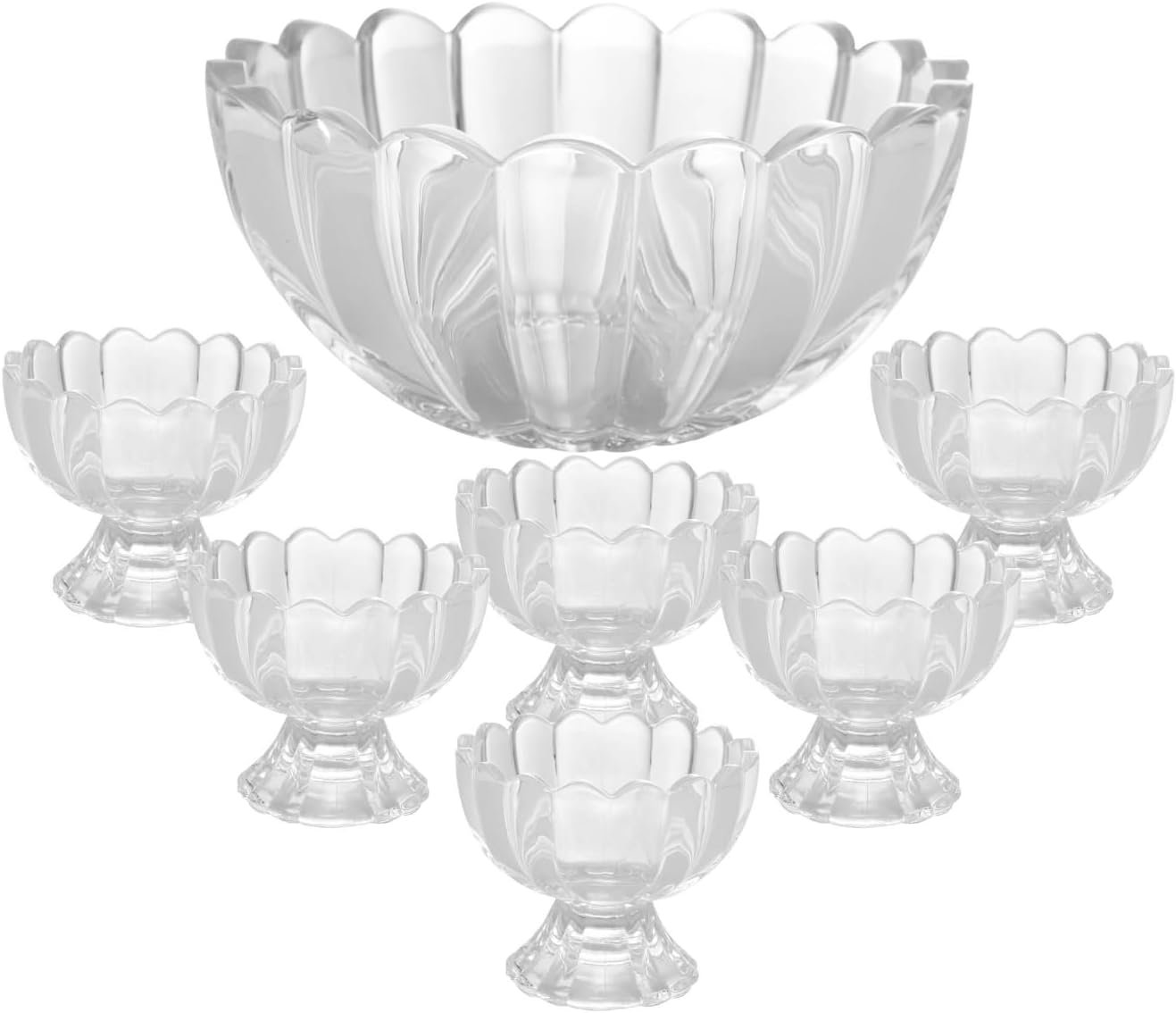 WOLFF - Conjunto 7 Peças Bowl com 6 Taças para Sobremesa