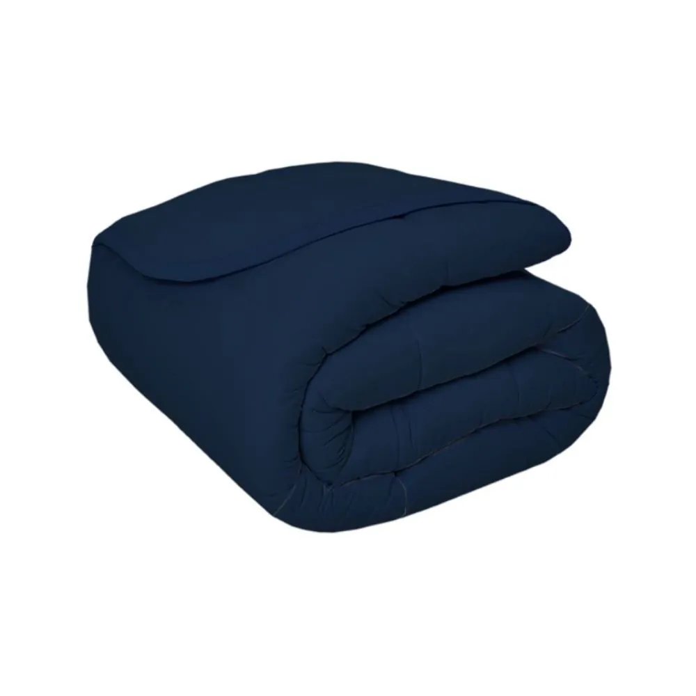 Edredom Casal Malha Dupla Face Havan Casa - Azul Marinho